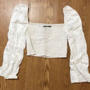 Reformation white crop top